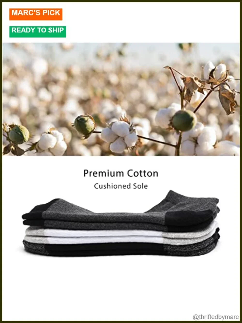 Cotton Cushion Low Cut Ankle Socks Multipack Running Athletic